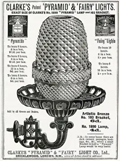 Bracket: Advert for Clarke's Pyramid Night Lights 1894