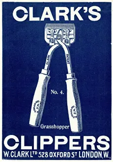 Clippers: Advert for Clark's grasshopper clippers 1908