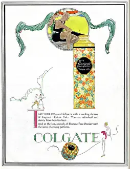 Advert, Colgate Florient Talcum Powder