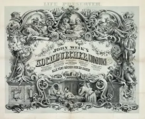 C1856: Advertisement for cookbooks published by John Weik, showing
