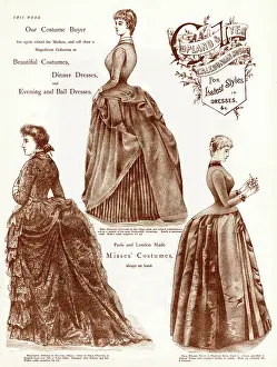 Bustles: Advert for Copland & Lye women's dresses 1887