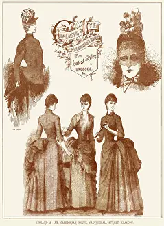 Bustle: Advert for Copland & Lye women's dresses 1887