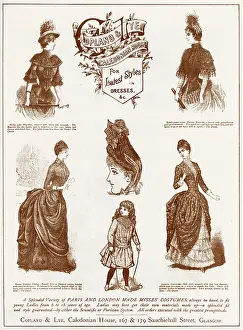 Bustle: Advert for Copland & Lye women's dresses 1887