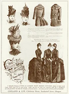 Bustles: Advert for Copland & Lye women's latest fashion 1887