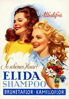 Alkali: advertising, cosmetics, Elida shampoo, Austria