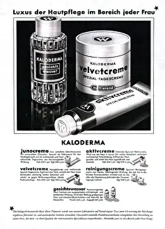 Creme: advertising, cosmetics, Kaloderma, advertisement