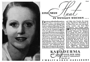 Kaloderma: advertising, cosmetics, soap, Kaloderma, F. Wolff