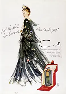 Emerald: Advertisement for Coty Emeraude perfume