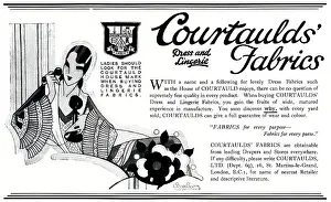 Courtaulds: Advertisement for Courtaulds Fabrics