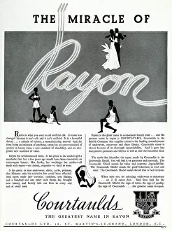 Manmade: Advert for Courtaulds Rayons 1936