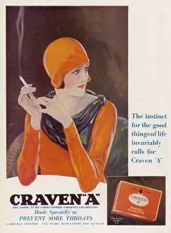 Craven: Advert for Craven A cigarettes 1930