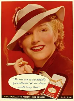 Craven: Advertisement for Craven A cigarettes