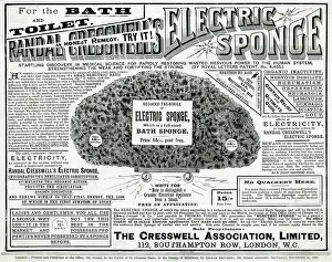 Cresswell: Advert for Cresswell Electric Sponge 1888