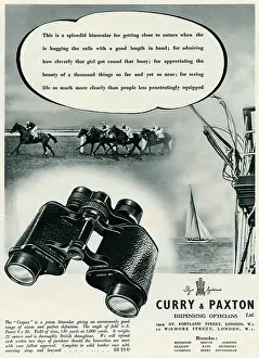 Opticians: Advert for Curry & Paxton, binoculars 1934