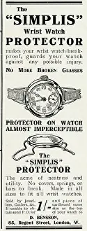 Timekeeping: Advert for D. Bensson wrist watch protector 1916