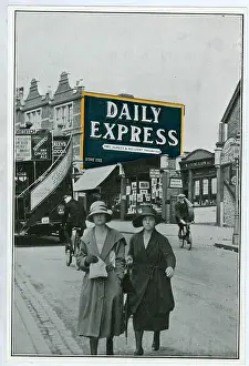 Pentonville: Advertisement for the Daily Express newspaper