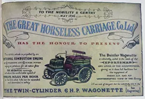 Advertizing: Advert for Daimler Cars