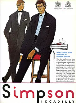Daks: Advertisement for Daks dinner suits at Simpson Piccadilly