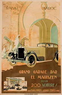 Rabat: Advertisement for Dar El Maghzen Garage, Rabat, Morocco