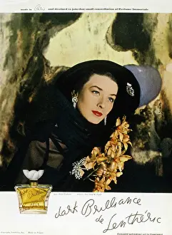 Lips: Advertisement for Dark Brilliance perfume by Lentheric