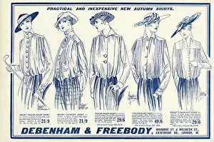 Advert for Debenham & Freebody autumn blouses 1915