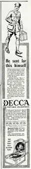 Endorsement: Advert for Decca portable gramophone 1916