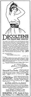 Underarms: Advertisement for Decoltene liquid hair remover
