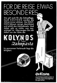 Mouthwash: advertising, dental care, Kolynos toothpaste