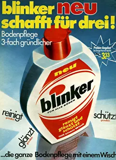 Detergents: advertising, detergents, Blinker floor care