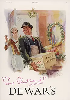 Deliveryman: Advert for Dewar's whisky 1932
