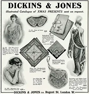 Sachet: Advert for Dickins & Jones lace items 1912
