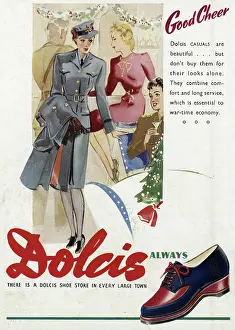 Sensible: Advert for Dolcis shoes 1943