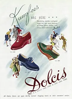 Sensible: Advert for Dolcis shoes 1945