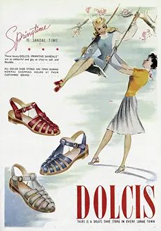 Sensible: Advert for Dolcis shoes 1946