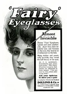 Specs: Advert for Dolland & Co rimless spectacles 1908
