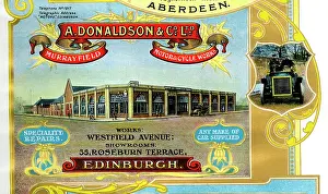 Donaldson: Advert, A Donaldson & Co Ltd, Edinburgh, Scotland