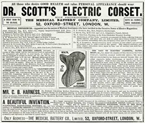 Curative: Advert for Dr. Scott's electric corset 1886