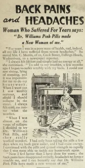 Pills: Advertisement, Dr Williams pink pills for pale people