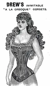 Whale: An advertisement for Drew's whalebone corsets