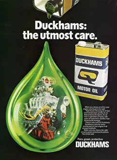 Lubricant: Advertisement for Duckhams motor oil