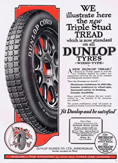 Advert for Dunlop tyres, 1926