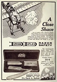Razors: Advert for Durham Duplex Safety Razor 1914