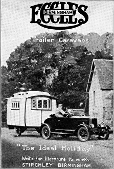 Caravanning: Advertisement for Eccles caravan