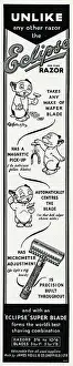 Adjustment: Advert for Eclipse razors 1940