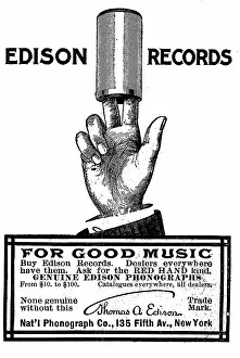 Edison: Advertisement for Edison Phonograph cylinder recordings