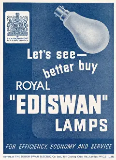 Ediswan: Advert for Ediswan Lamps 1942