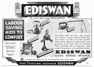 Saving: Advert for Ediswan Swan - electrical household items 1933