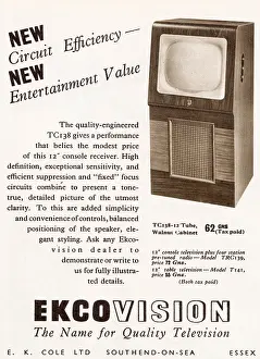 Telly: Advert for Ekcovision - television 1950