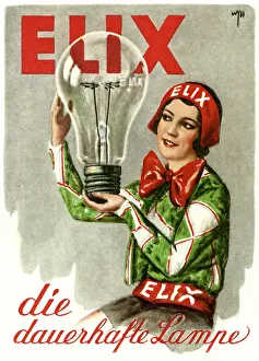 Reclame: advertising, electricity, light bulb, Elix lamps