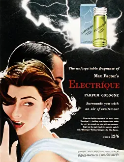 Lips: Advertisement for Electrique Cologne by Max Factor